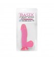 BASIX 6.5" DONG W SUCTION CUP PINK